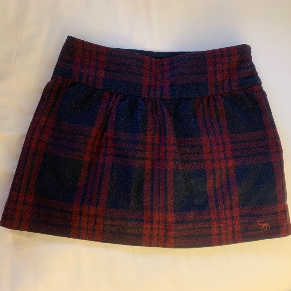 Abercrombie & Fitch preppy plaid wool mini skirt